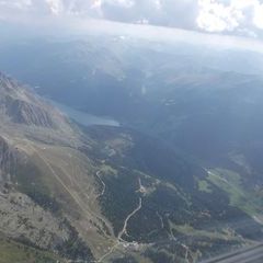 Flugwegposition um 14:36:02: Aufgenommen in der Nähe von Gemeinde Nauders, Österreich in 3454 Meter